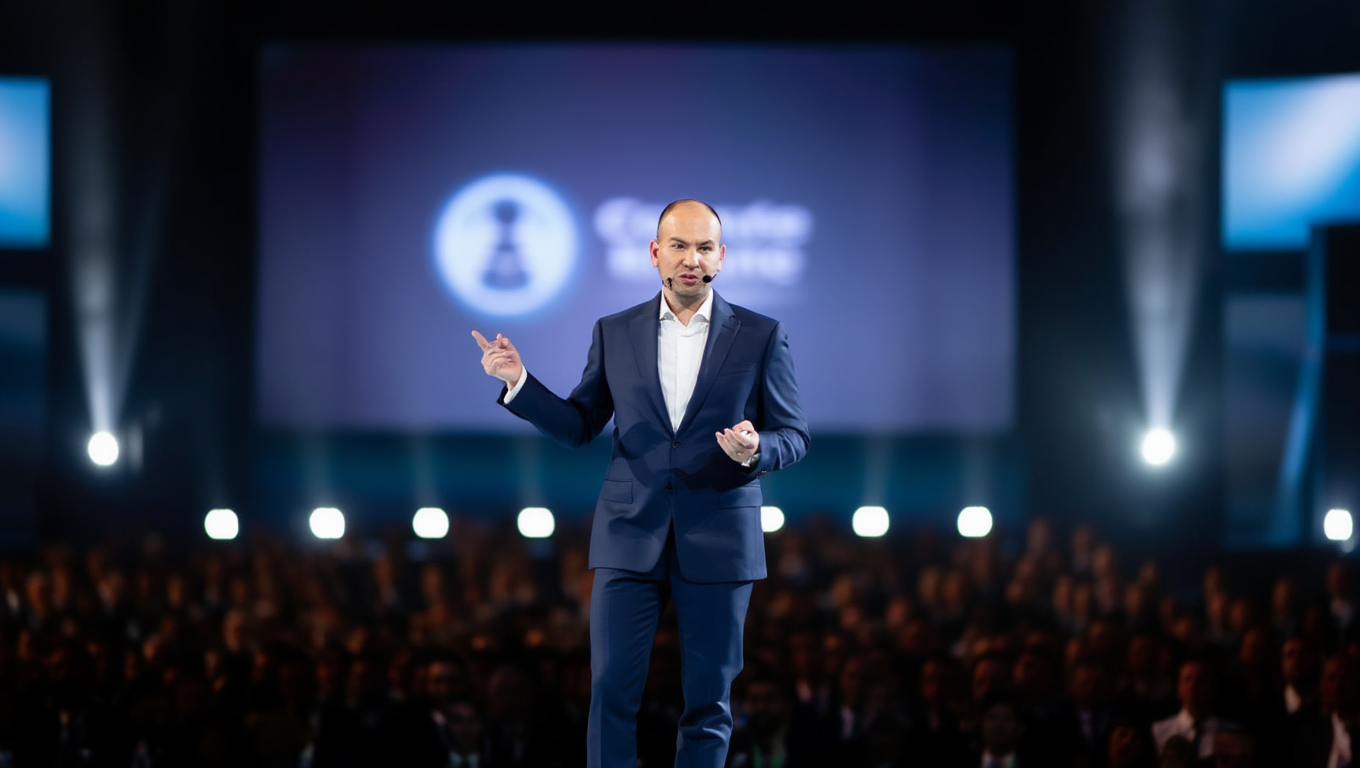 Fernando Solar presenting at conference